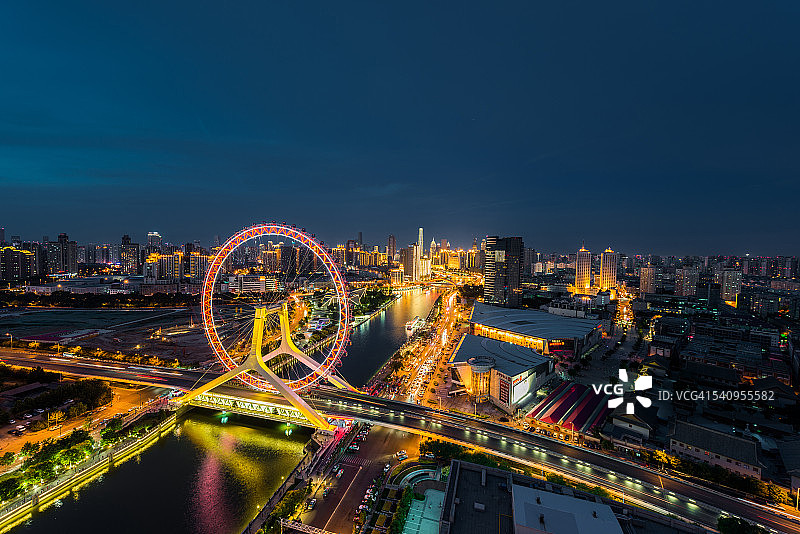 天津城市的天际线图片素材