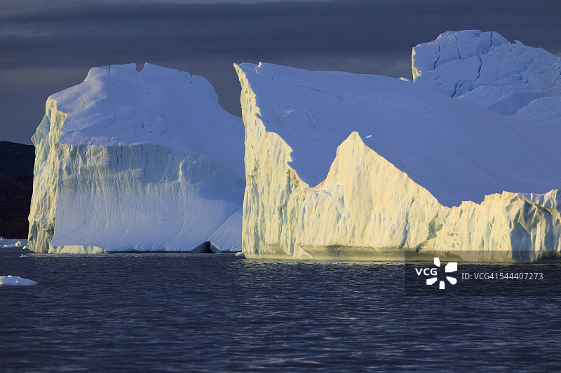 冰山在北冰洋，格陵兰岛图片素材