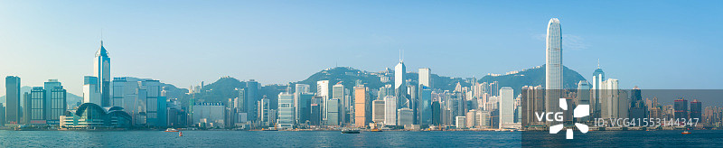 从九龙到香港岛的天际线图片素材