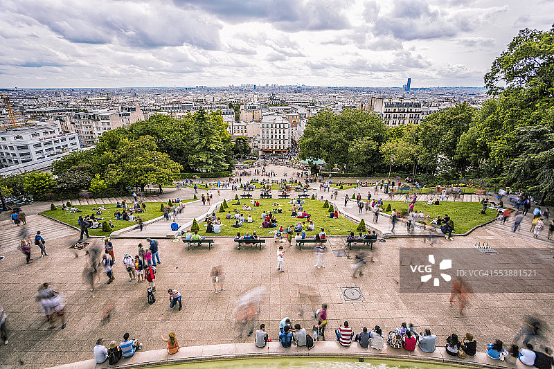 巴黎蒙马特的路易斯米歇尔广场图片素材