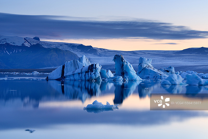 冰岛的Jokulsarlon泻湖图片素材