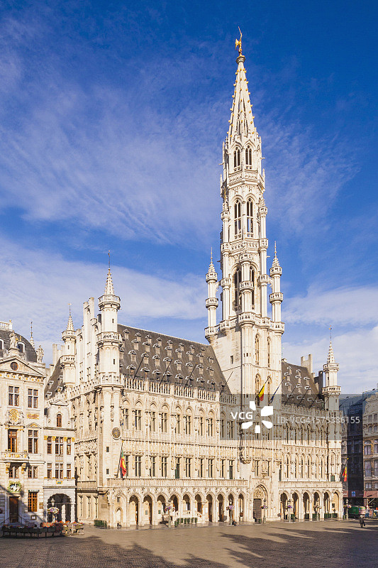 布鲁塞尔大广场的市政厅图片素材