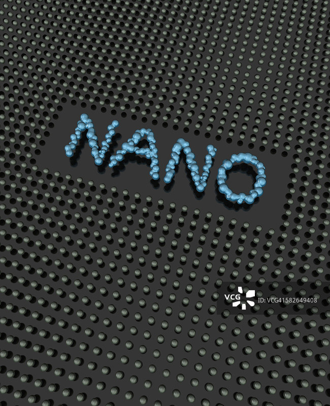 分子拼写“纳米”图片素材