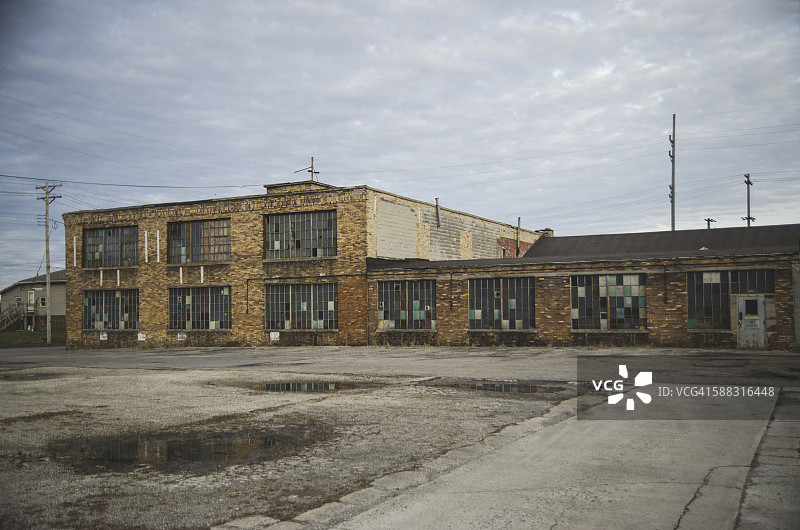 工业工厂仓库，市中心，主街，利马，俄亥俄州，美国图片素材