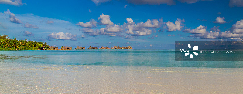 马尔代夫全景热带海滩图片素材
