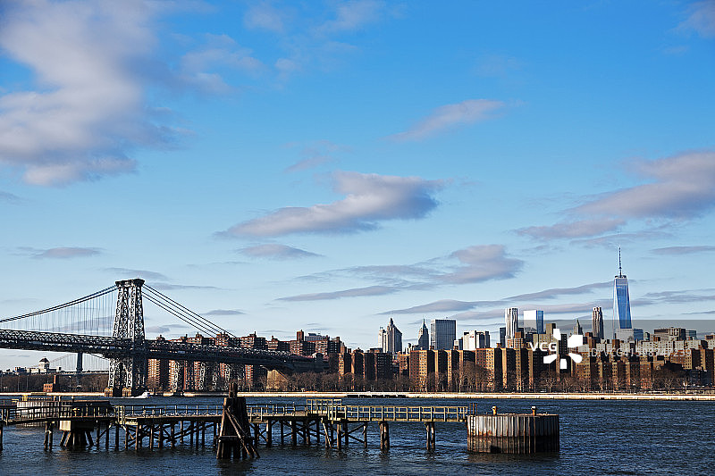 从布鲁克林看曼哈顿下城图片素材