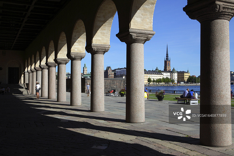 斯德哥尔摩市政厅的门廊图片素材
