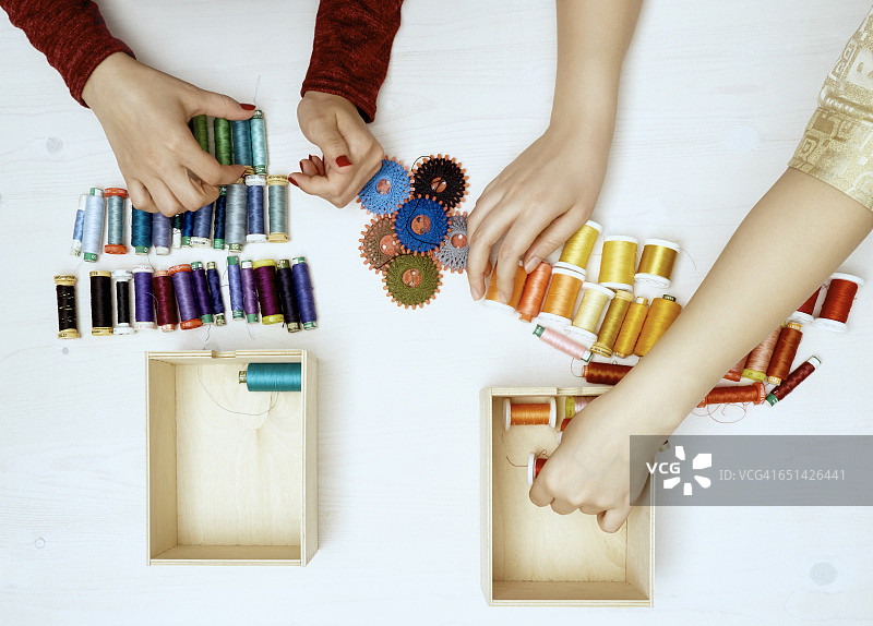 手工分类缝纫用具图片素材