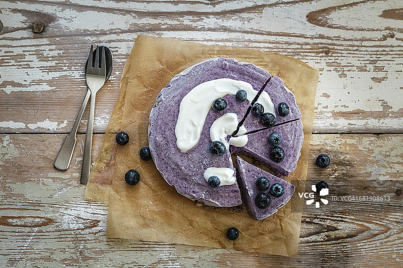 蓝莓蛋糕，生食图片素材