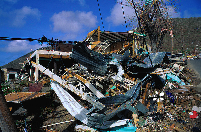 飓风对圣马丁的影响图片素材
