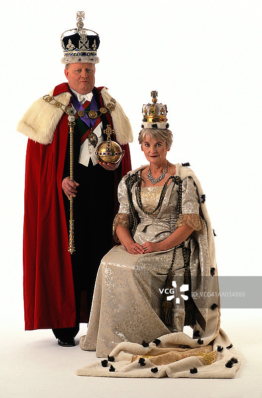 国王和王后的肖像图片素材