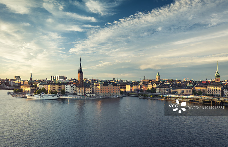 斯德哥尔摩老城全景，瑞典。图片素材