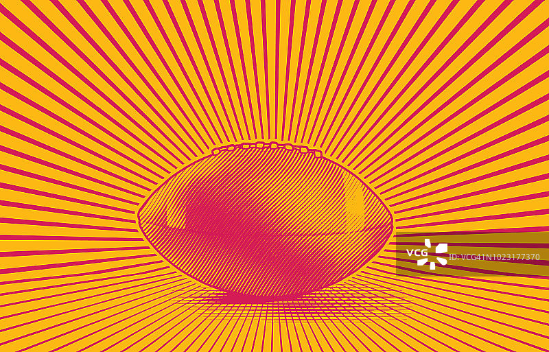 美式足球与矢量太阳爆发背景图片素材