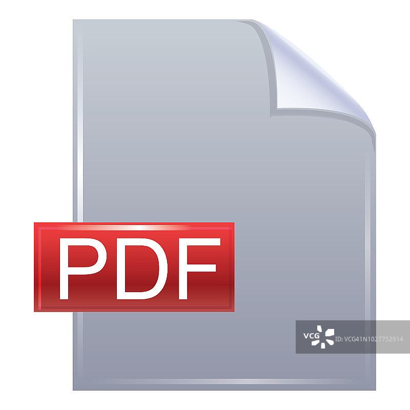 下载图标。下载文档。PDF格式类型，文件扩展名。矢量圆形图标与长阴影设计-插图图片素材