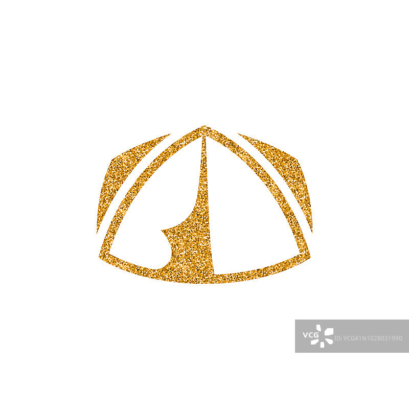 金色闪光图标-露营帐篷图片素材