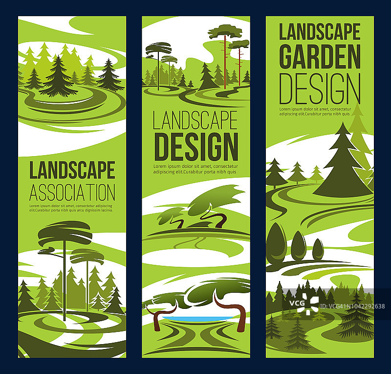 景观设计，绿树植物图片素材