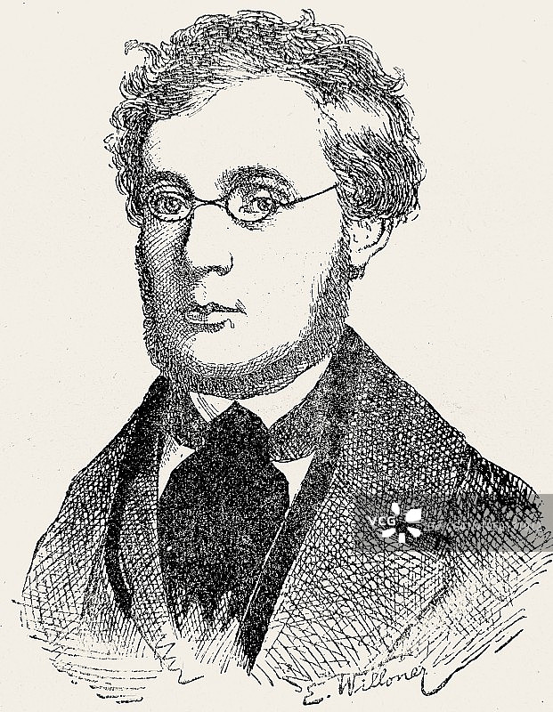 约瑟夫·海特尔，奥地利医生，1810-1894年图片素材