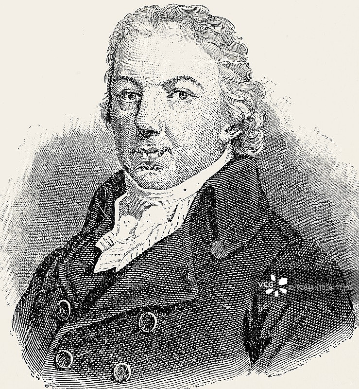 爱德华·詹纳，英国医生，1749-1823图片素材