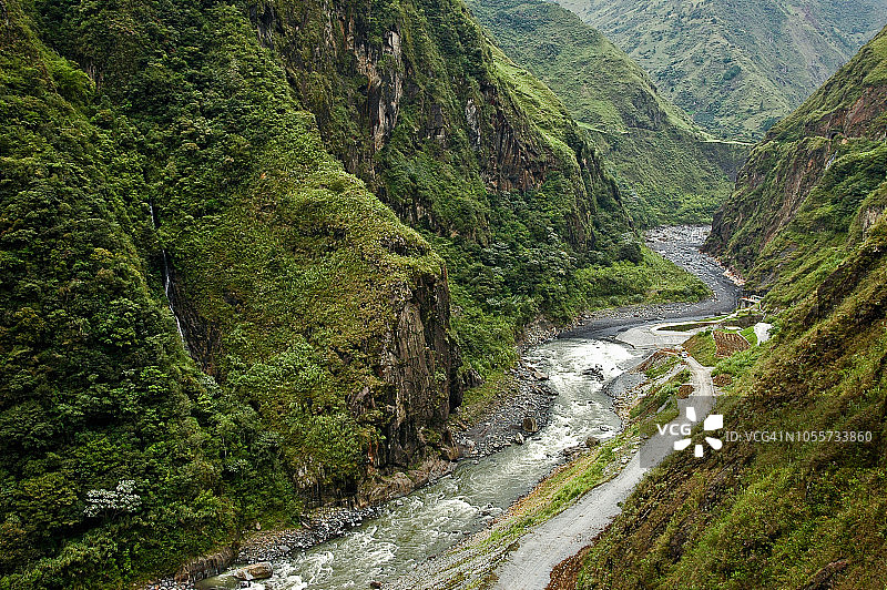 帕斯扎河，Baños，厄瓜多尔图片素材