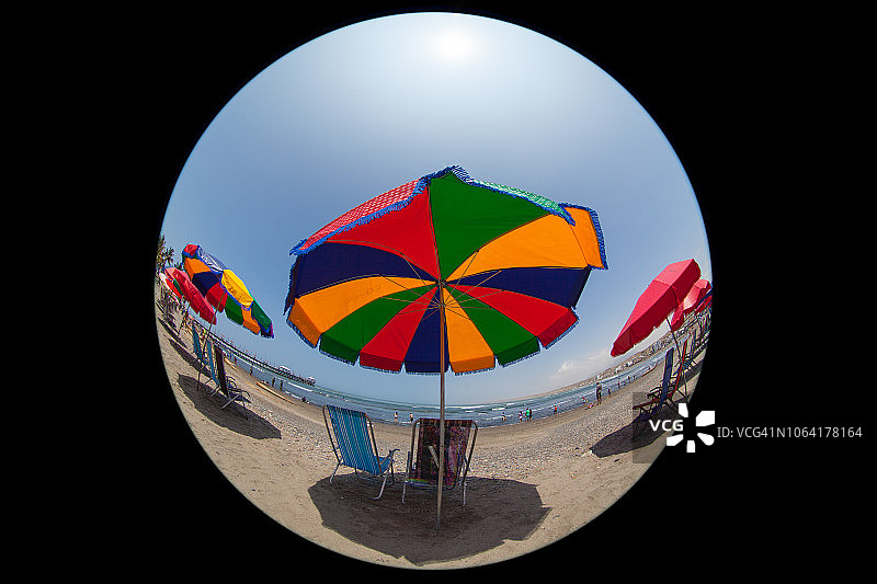 海滩阳伞、秘鲁图片素材