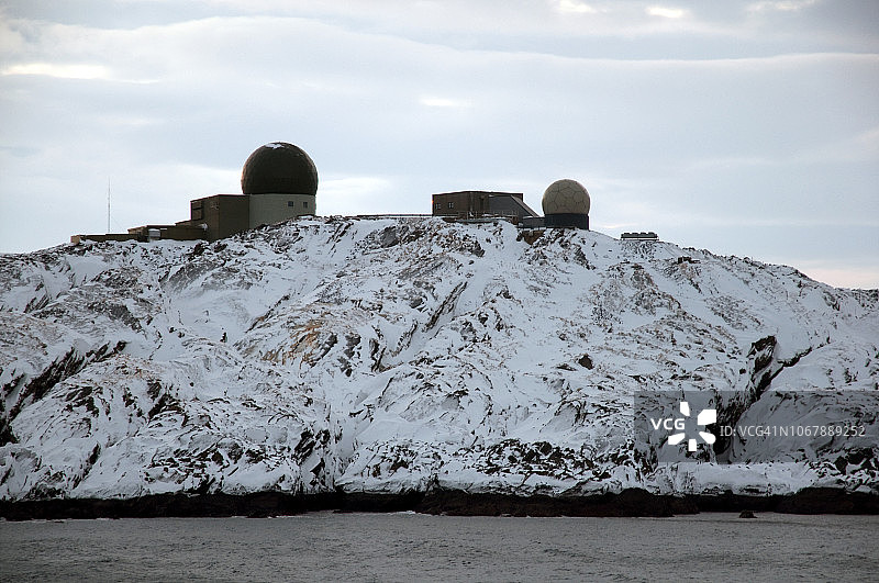 挪威北部Vardø海湾的Globus II雷达图片素材
