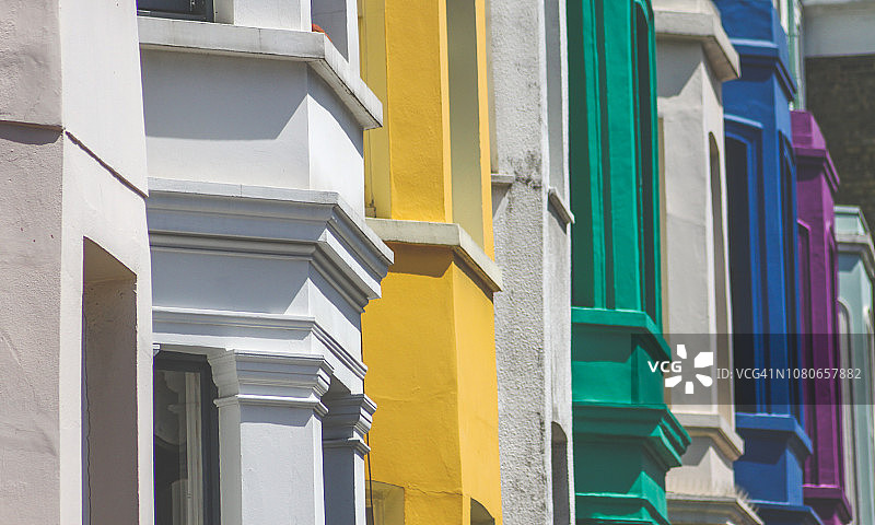 波多贝罗路五颜六色的房子图片素材