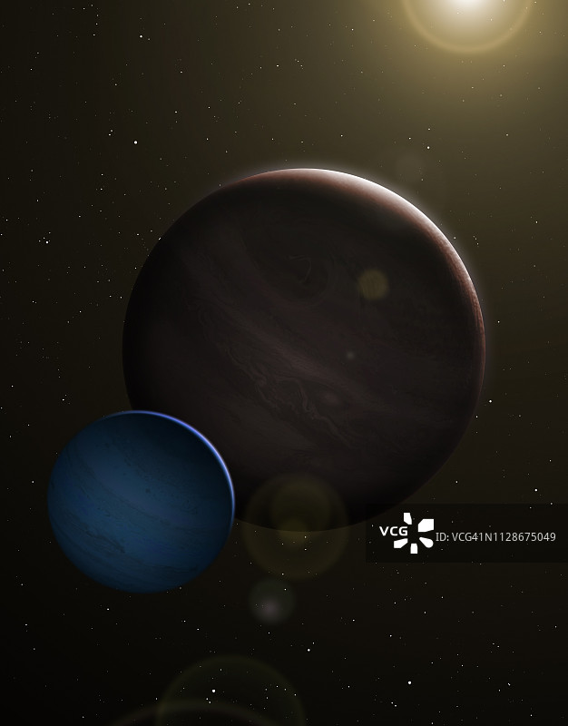 开普勒1625b系外卫星，例证图片素材