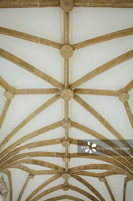 哥特式教堂的天花板图片素材