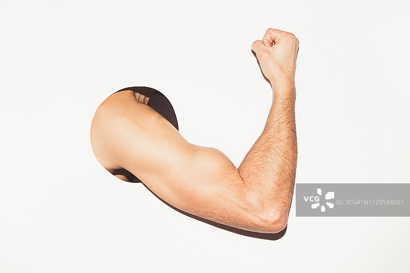 采购产品健美者，强壮的人，健康的人，举重者，肌肉，男人弯曲的手臂图片素材