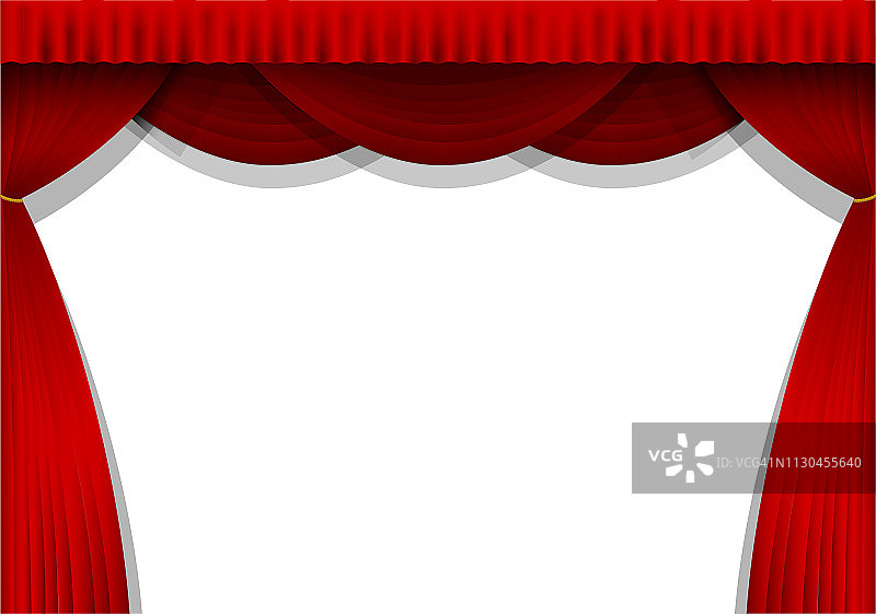 红色窗帘背景插图(风景)图片素材