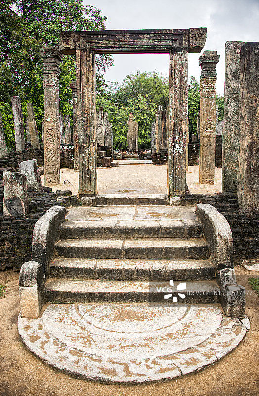 Polonnaruwa Atadageya，牙佛寺，斯里兰卡图片素材