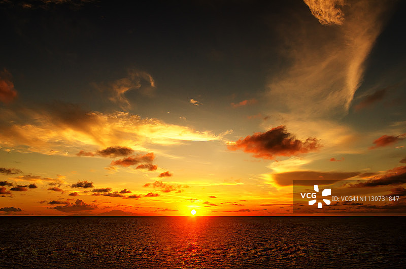 夕阳海景图片素材