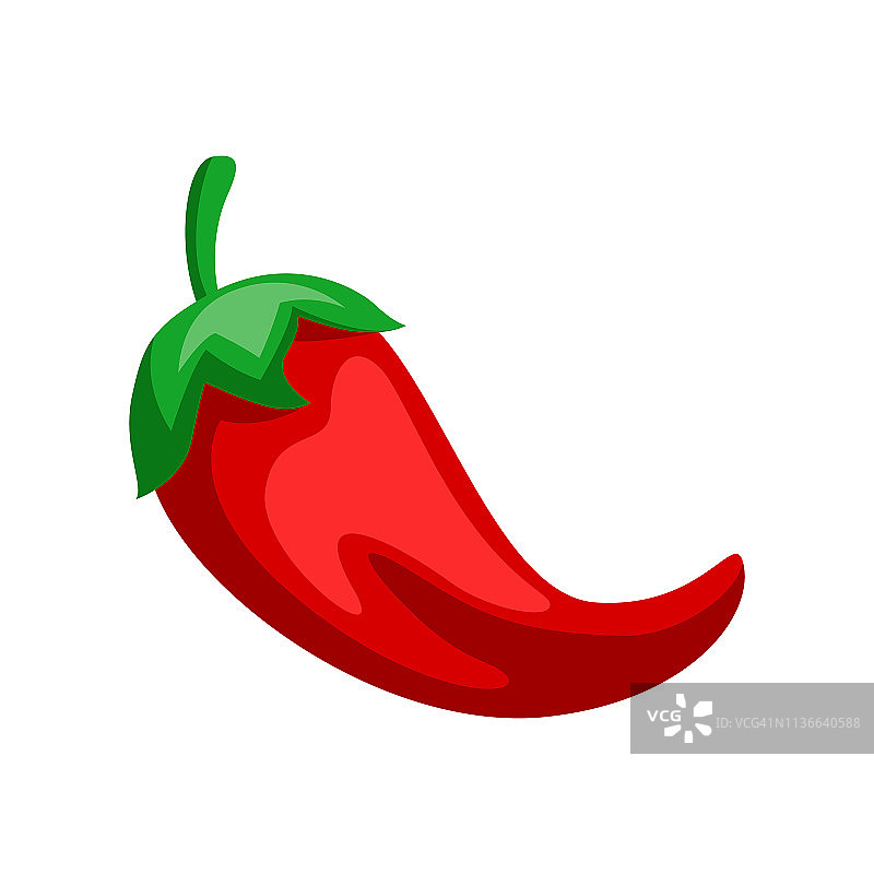 红辣椒的插图。图片素材