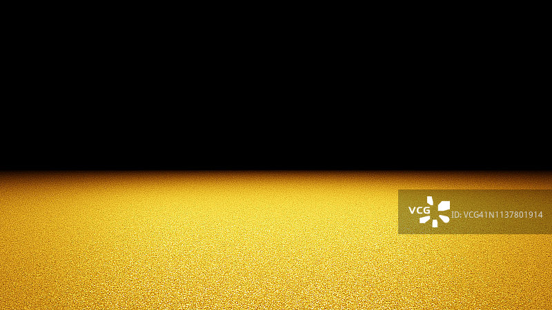 闪闪发光的背景-在一个大聚光灯下的舞台上闪闪发光的金色图片素材