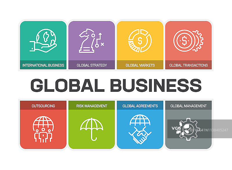 全球业务线图标图片素材