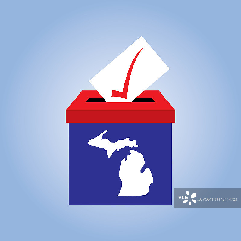 密歇根州投票箱偶像图片素材