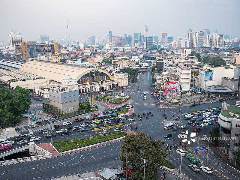 曼谷城市天际线，泰国的商业中心图片素材