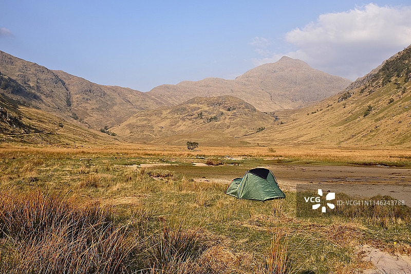 苏格兰诺伊达特半岛上的野外露营图片素材