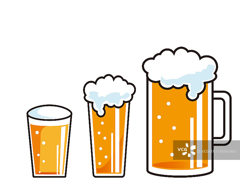 啤酒啤酒图标。向量啤酒。与beer.glass.beer玻璃。图片素材