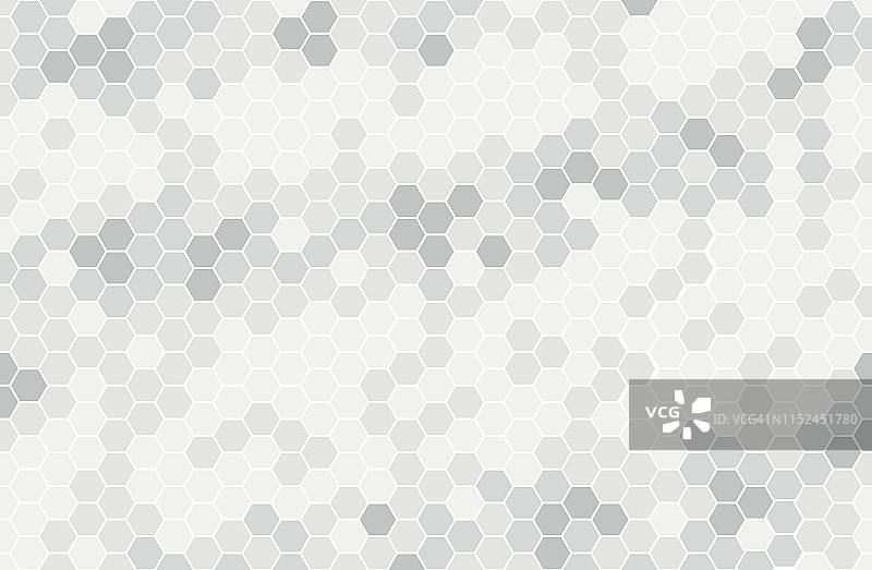 黑白六角蜂窝无缝图案。蜂蜜背景，细胞镶嵌。图片素材