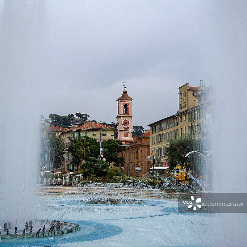 Espace Massena喷泉，法国尼斯图片素材