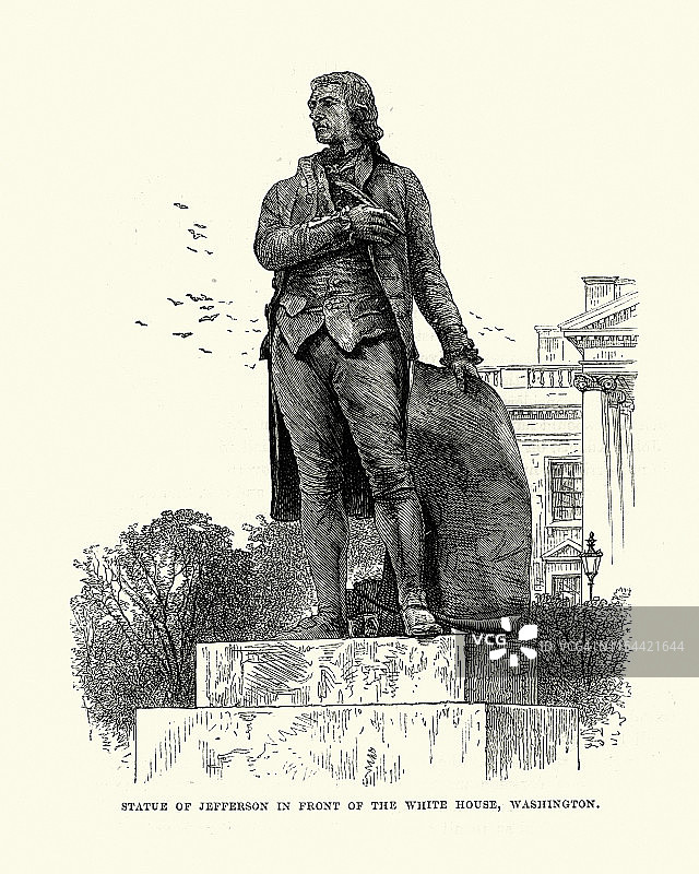 托马斯·杰斐逊雕像图片素材