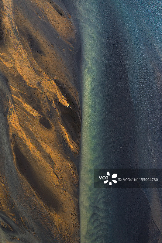 冰川河和冰岛风景的边缘图片素材