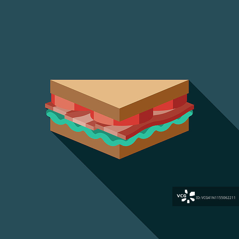 BLT(培根、生菜和番茄)三明治图标图片素材