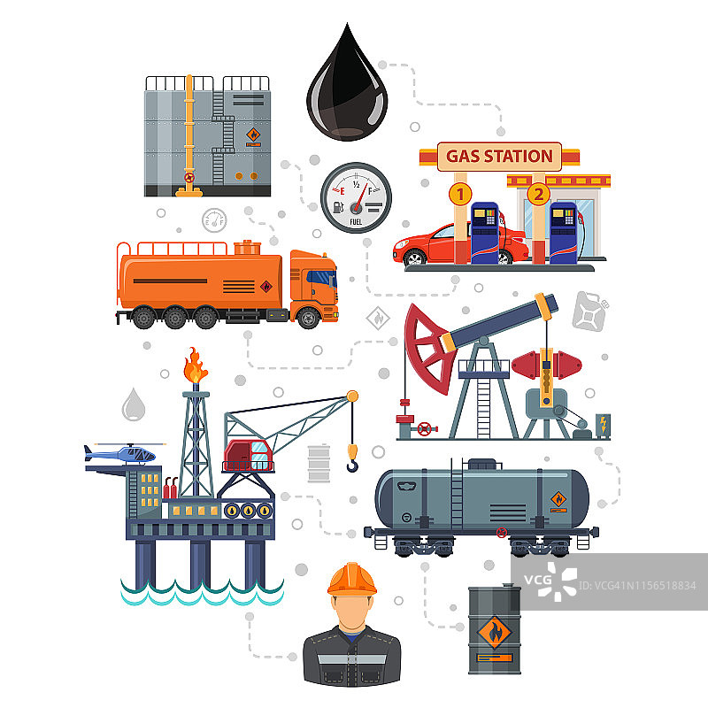 石油行业信息图图片素材