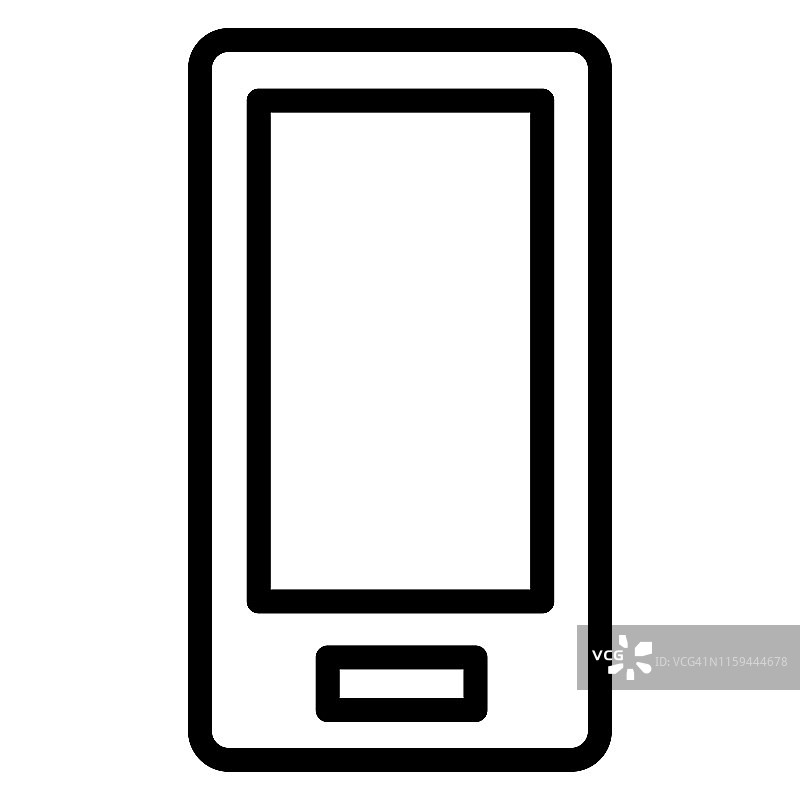 手机图标，矢量插图，用户界面大纲图片素材