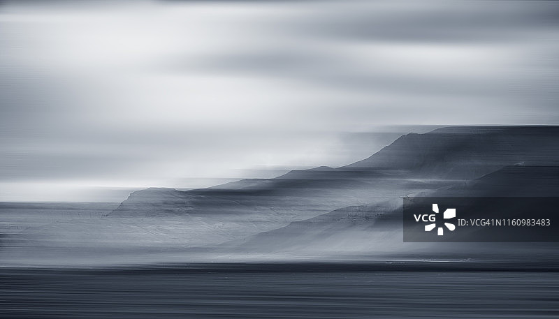 冰岛snaefellness半岛的艺术模糊图片素材