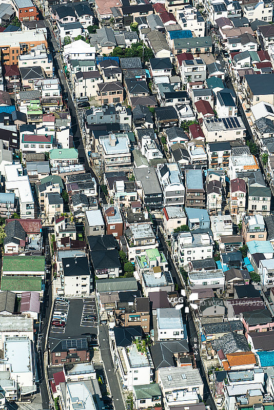 东京摩天大楼的空中全景图图片素材