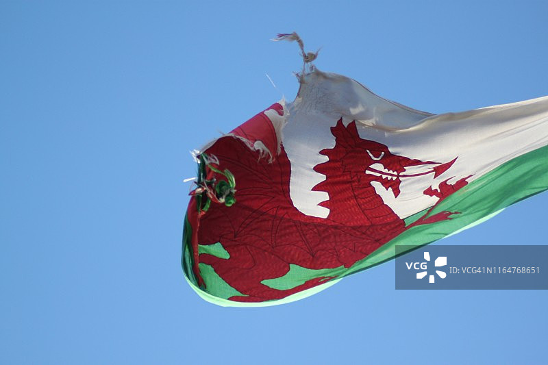破烂的威尔士旗图片素材