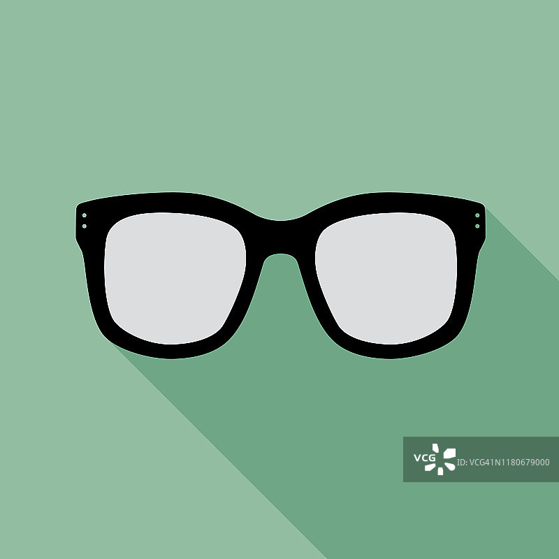 蓝绿色眼镜图标图片素材